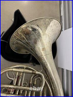 Used Holton H179 Professional Double French Horn, Nickel Silver Includes Case