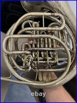 Used Holton H179 Professional Double French Horn, Nickel Silver Includes Case