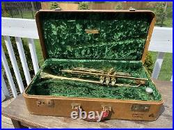 Vintage 1949 The Buescher Aristocrat Model 205 Pro Trumpet With Original Case