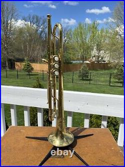 Vintage 1949 The Buescher Aristocrat Model 205 Pro Trumpet With Original Case