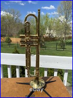 Vintage 1949 The Buescher Aristocrat Model 205 Pro Trumpet With Original Case