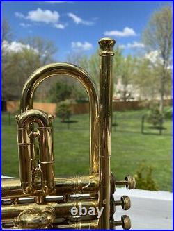 Vintage 1949 The Buescher Aristocrat Model 205 Pro Trumpet With Original Case