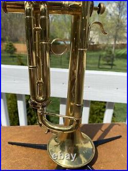 Vintage 1949 The Buescher Aristocrat Model 205 Pro Trumpet With Original Case