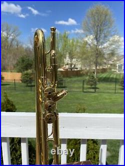 Vintage 1949 The Buescher Aristocrat Model 205 Pro Trumpet With Original Case