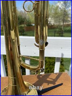 Vintage 1949 The Buescher Aristocrat Model 205 Pro Trumpet With Original Case