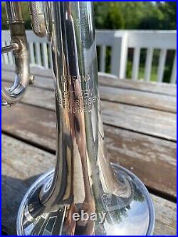 Vintage Getzen Eterna Doc Severinsen Silver Professional Trumpet SK22942 NICE