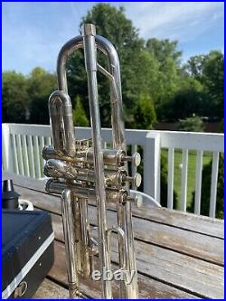 Vintage Getzen Eterna Doc Severinsen Silver Professional Trumpet SK22942 NICE