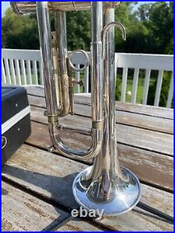 Vintage Getzen Eterna Doc Severinsen Silver Professional Trumpet SK22942 NICE