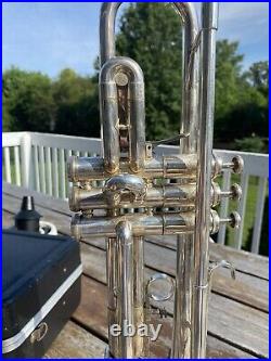 Vintage Getzen Eterna Doc Severinsen Silver Professional Trumpet SK22942 NICE