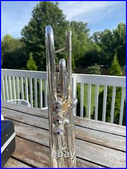 Vintage Getzen Eterna Doc Severinsen Silver Professional Trumpet SK22942 NICE