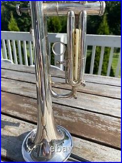 Vintage Getzen Eterna Doc Severinsen Silver Professional Trumpet SK22942 NICE