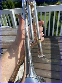 Vintage Getzen Eterna Doc Severinsen Silver Professional Trumpet SK22942 NICE