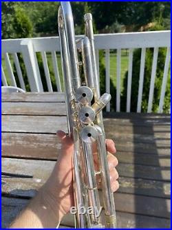 Vintage Getzen Eterna Doc Severinsen Silver Professional Trumpet SK22942 NICE