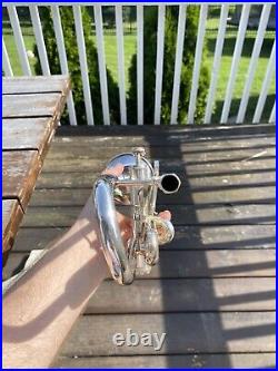 Vintage Getzen Eterna Doc Severinsen Silver Professional Trumpet SK22942 NICE