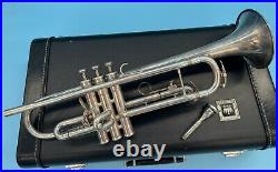 Vintage King Silver FLAIR Trumpet 1055T Professional Player Horn Please Read