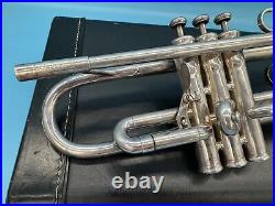 Vintage King Silver FLAIR Trumpet 1055T Professional Player Horn Please Read