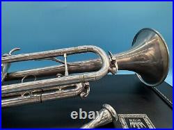 Vintage King Silver FLAIR Trumpet 1055T Professional Player Horn Please Read