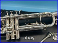 Vintage King Silver FLAIR Trumpet 1055T Professional Player Horn Please Read