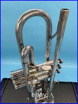 Vintage King Silver FLAIR Trumpet 1055T Professional Player Horn Please Read