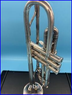 Vintage King Silver FLAIR Trumpet 1055T Professional Player Horn Please Read