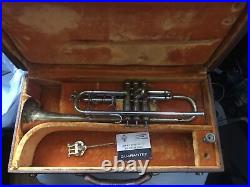 Vintage PRO BUFFET AMERICAN Balanced Bb Trumpet 2 Triggers Orig Case Mp Card $