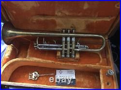 Vintage PRO BUFFET AMERICAN Balanced Bb Trumpet 2 Triggers Orig Case Mp Card $