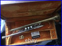 Vintage PRO BUFFET AMERICAN Balanced Bb Trumpet 2 Triggers Orig Case Mp Card $