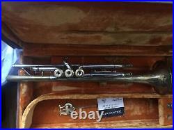 Vintage PRO BUFFET AMERICAN Balanced Bb Trumpet 2 Triggers Orig Case Mp Card $