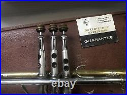 Vintage PRO BUFFET AMERICAN Balanced Bb Trumpet 2 Triggers Orig Case Mp Card $