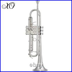 XO 1602RS-R Professional Key of Bb Silver Plated Trumpet With Case, Mouthpiece