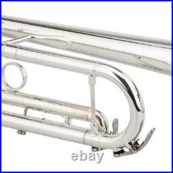 XO 1602S-LTR Professional Key of Bb Silver Plated Yellow Brass Trumpet With Case