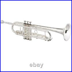 XO 1602S-LTR Professional Key of Bb Silver Plated Yellow Brass Trumpet With Case