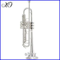 XO 1604RS Professional Key of Bb Silver Plated Large Bore Trumpet With Case