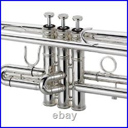 XO 1604RS Professional Key of Bb Silver Plated Large Bore Trumpet With Case