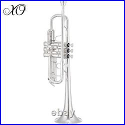 XO 1624RS-R Silver Plated Professional Key of C Trumpet With Case, Mouthpiece