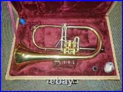 XO 1646RL Trigger Flugelhorn-Near Perfect, Rose Brass Bell, Tweed Case, Nice