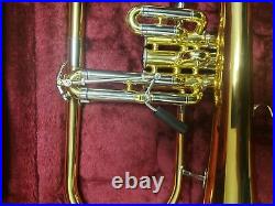 XO 1646RL Trigger Flugelhorn-Near Perfect, Rose Brass Bell, Tweed Case, Nice