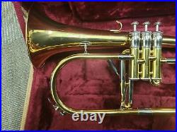 XO 1646RL Trigger Flugelhorn-Near Perfect, Rose Brass Bell, Tweed Case, Nice