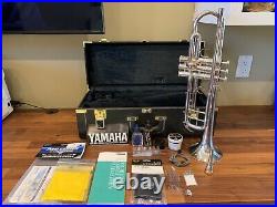 YAMAHA YTR6335HS Professional Trumpet Silver Japan w Yamaha Case Mouthpiece PLUS